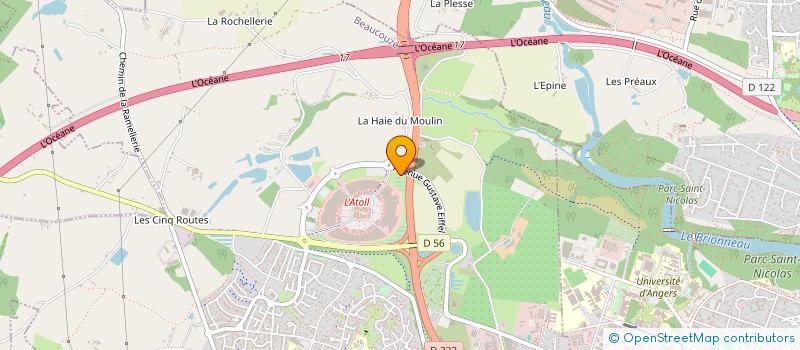 localisation de l'entreprise NAUMY ANGERS à BEAUCOUZE