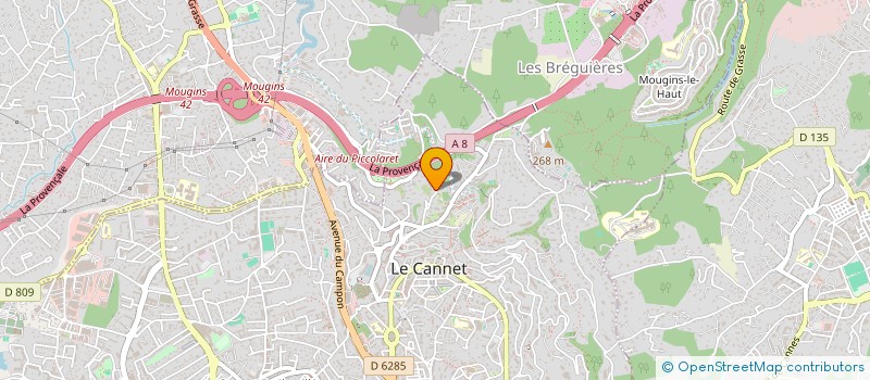 localisation de l'entreprise NAUSICAA à LE CANNET