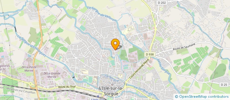 localisation de l'entreprise NAUTIC CLUB ISLOIS  L'ISLE-SUR-LA-SORGUE