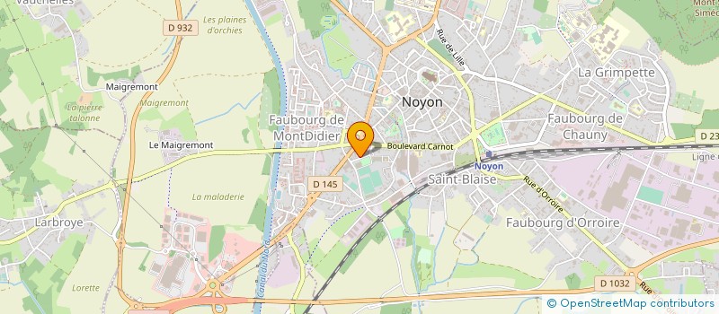localisation de l'entreprise NAUTIQUE CLUB DE NOYON  NOYON