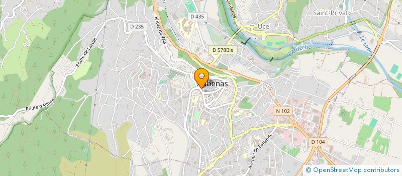 localisation de l'entreprise NAY à AUBENAS