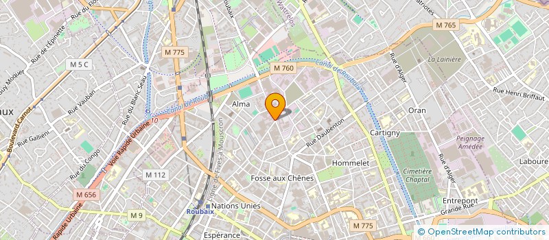 localisation de l'entreprise NAYBAT  ROUBAIX