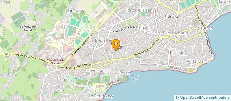 localisation de l'entreprise NAZAIRIENNE COURTAGE TRAVAUX  SAINT-NAZAIRE