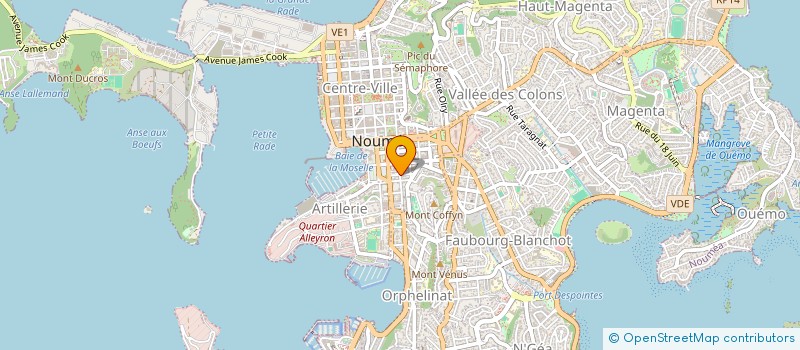 localisation de l'entreprise NAZCA à NOUMEA