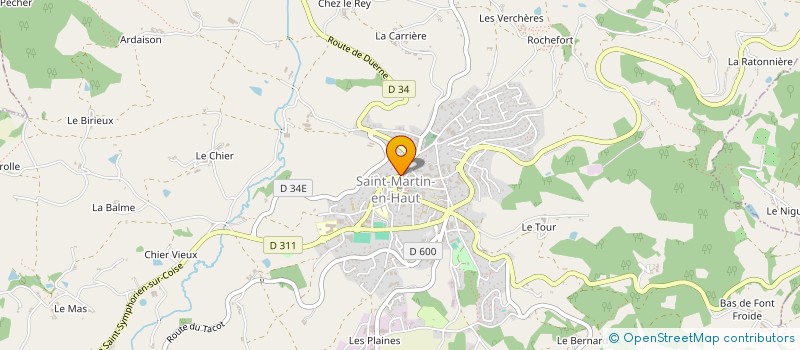 localisation de l'entreprise NB CREATIONS  SAINT-MARTIN-EN-HAUT