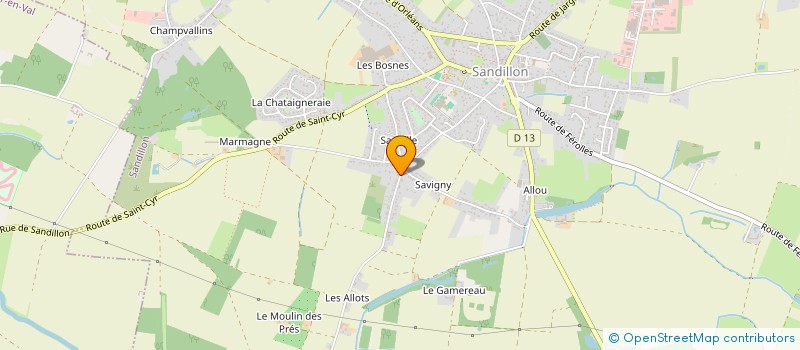 localisation de l'entreprise NB FOUGEREUX  SANDILLON