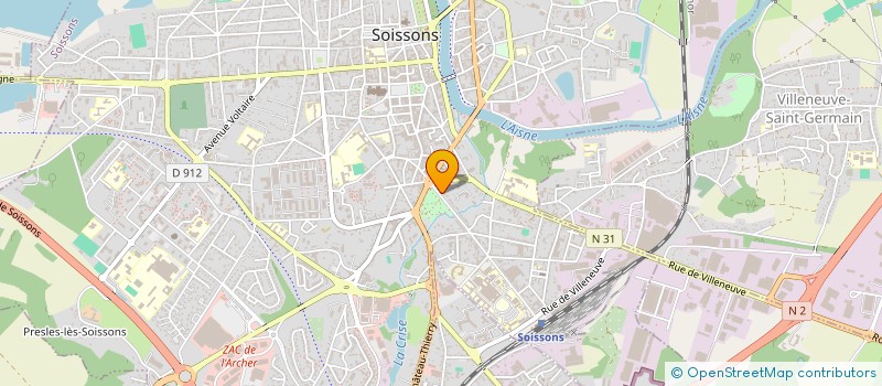 localisation de l'entreprise NB GESTION à SOISSONS