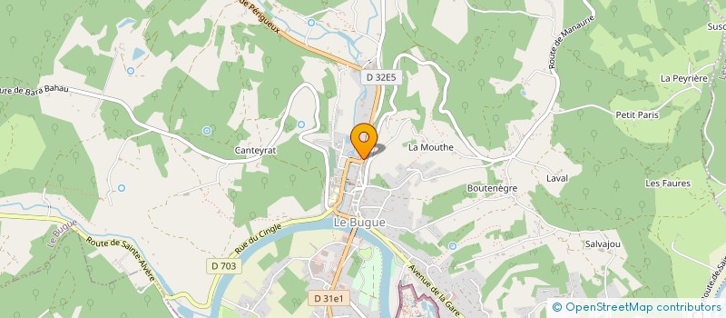 localisation de l'entreprise NB IMMO  LE BUGUE