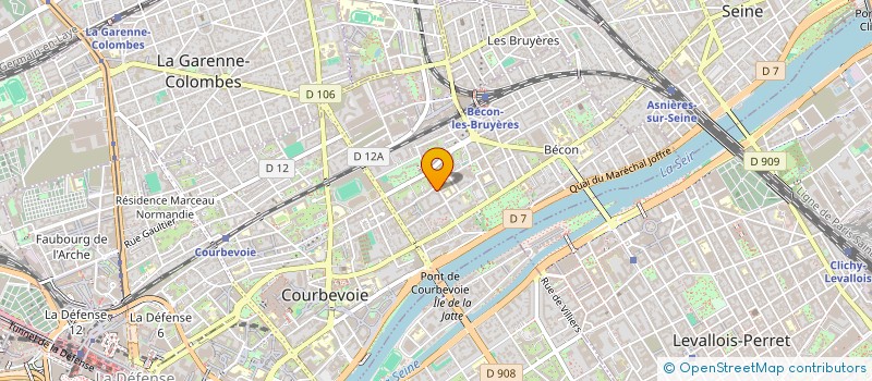 localisation de l'entreprise NB SOLUTION à COURBEVOIE