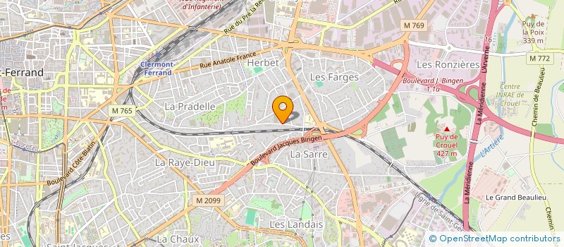 localisation de l'entreprise NB SPORTS à CLERMONT-FERRAND
