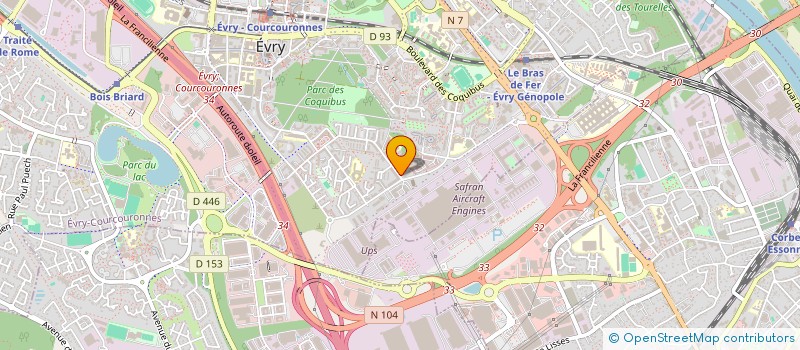 localisation de l'entreprise NB TRANSPORT  EVRY-COURCOURONNES