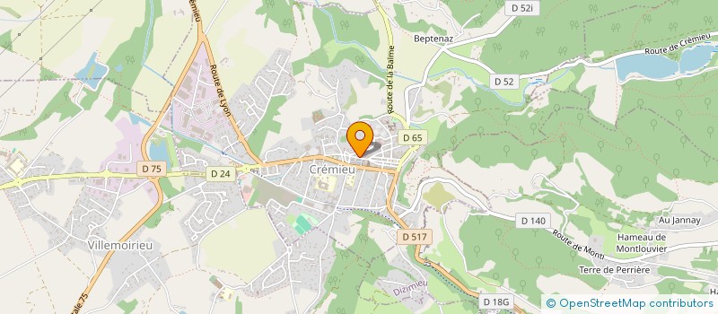 localisation de l'entreprise NBC CONSTRUCTION  VILLEMOIRIEU