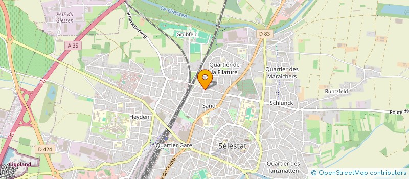 localisation de l'entreprise NBK COMMUNICATIONS à SELESTAT