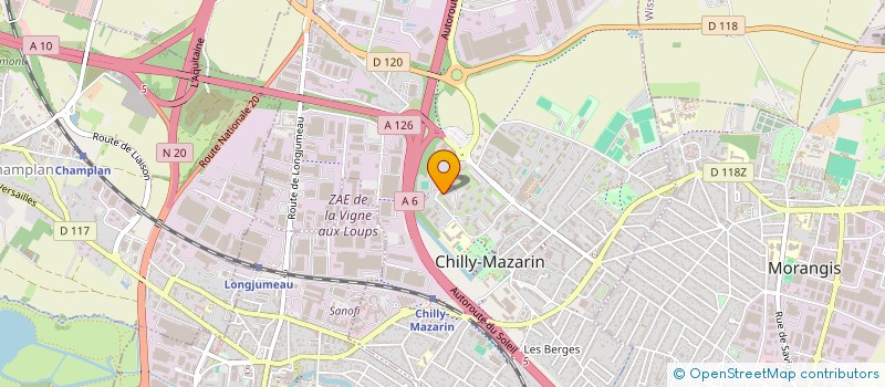 localisation de l'entreprise NBM TRANS à CHILLY-MAZARIN