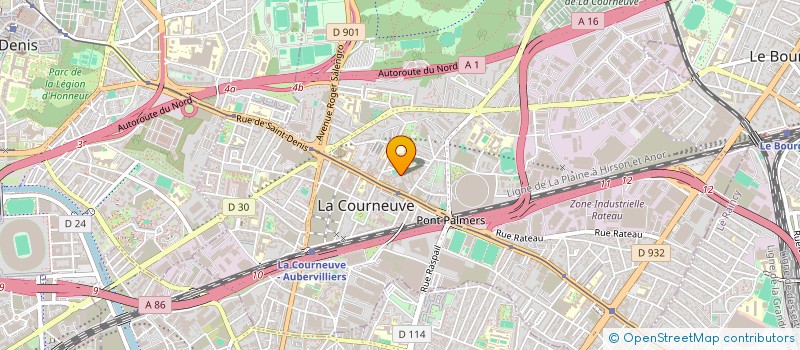 localisation de l'entreprise NBS.COM à LA COURNEUVE