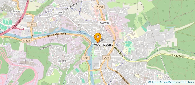 localisation de l'entreprise NBS MENUISERIE à AUDINCOURT