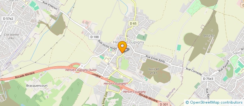 localisation de l'entreprise NC COIFFURE  HERSIN-COUPIGNY