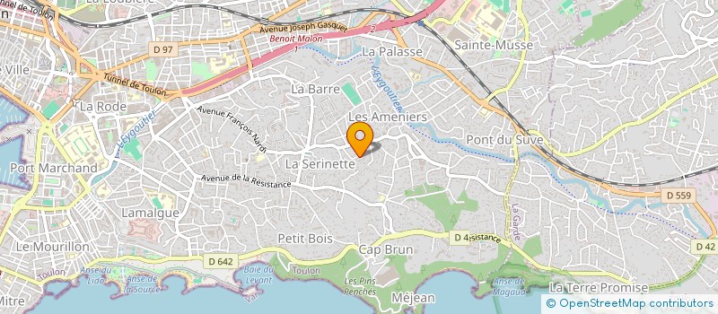 localisation de l'entreprise NC ETUDES à TOULON