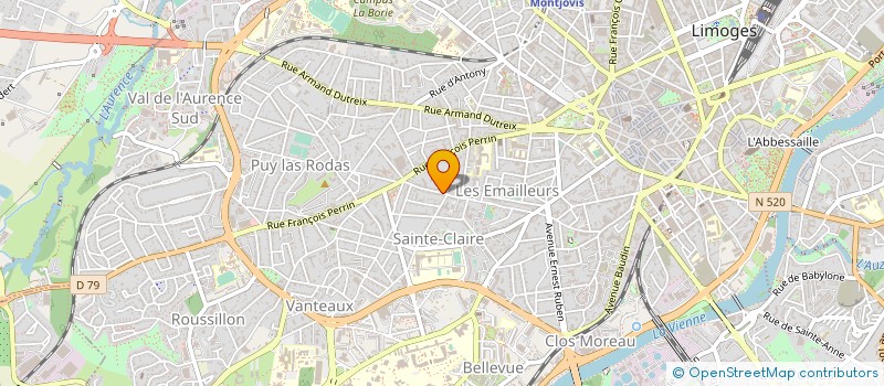 localisation de l'entreprise NC INVEST à LIMOGES