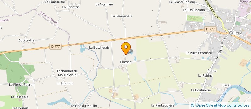 localisation de l'entreprise NC LA BELLE ETOILE  GUIPRY-MESSAC