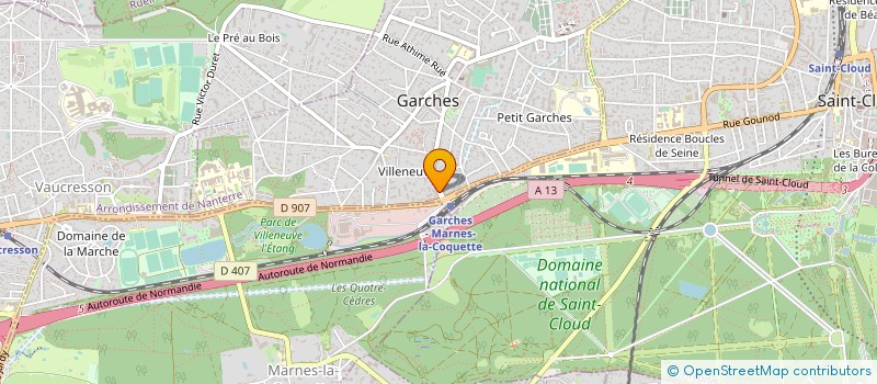 localisation de l'entreprise NC PARIS OUEST IMMOBILIER à GARCHES