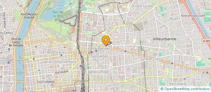 localisation de l'entreprise NCA COIFFURE  VILLEURBANNE