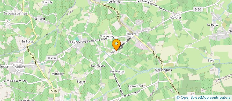 localisation de l'entreprise NCAS  BLACE