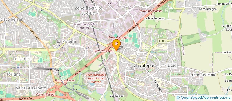 localisation de l'entreprise NCD FOOD  CHANTEPIE