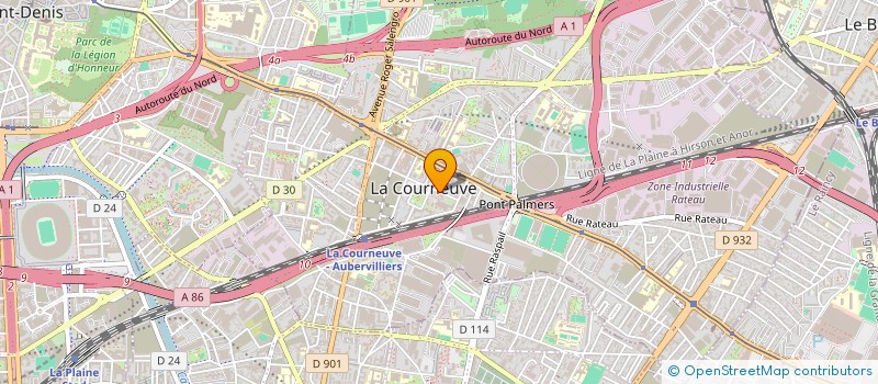localisation de l'entreprise NCH EXPRESS à LA COURNEUVE
