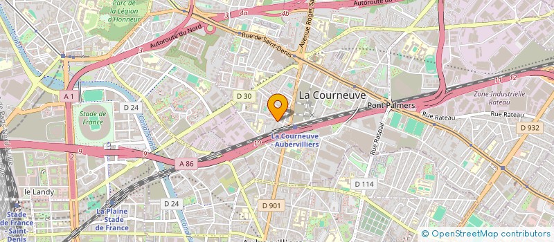 localisation de l'entreprise NCM PRO BATIMENT à LA COURNEUVE