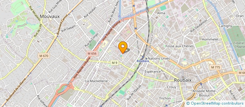 localisation de l'entreprise ND  ROUBAIX