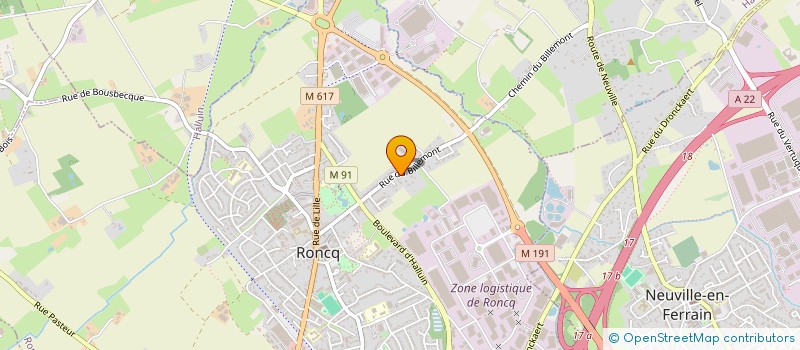 localisation de l'entreprise ND à RONCQ
