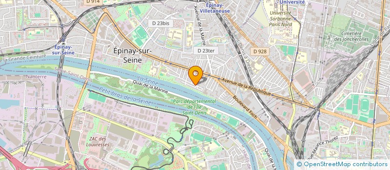 localisation de l'entreprise ND-BATIMENT à EPINAY-SUR-SEINE