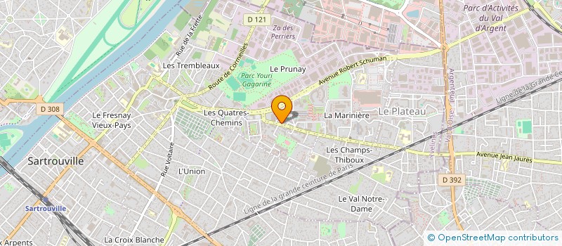 localisation de l'entreprise ND BATIMENT à SARTROUVILLE