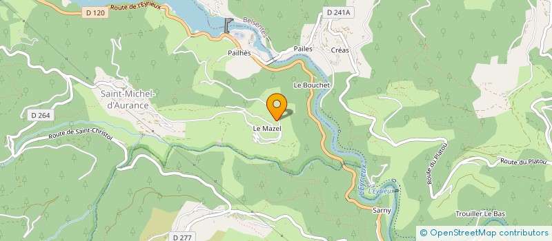 localisation de l'entreprise ND CREA'  SAINT-MICHEL-D'AURANCE