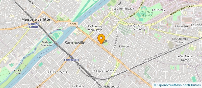 localisation de l'entreprise ND CREATIF à SARTROUVILLE