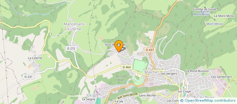 localisation de l'entreprise ND MACONNERIE  TREVILLERS