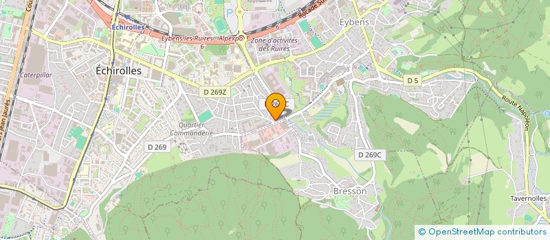 localisation de l'entreprise ND PLOMBERIE à ECHIROLLES