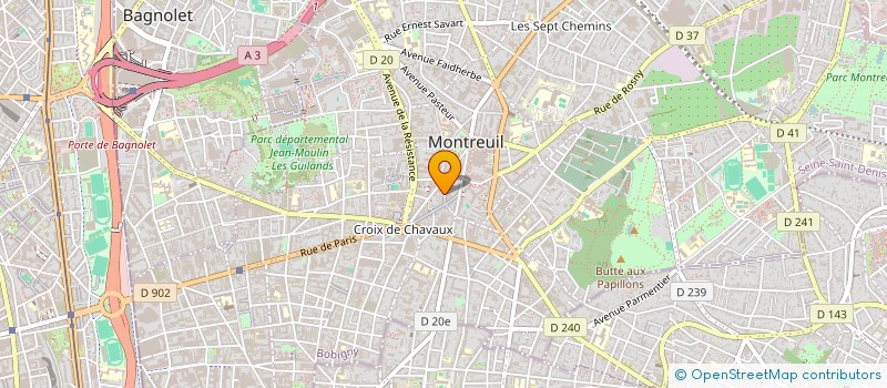 localisation de l'entreprise ND-SERVICES à MONTREUIL