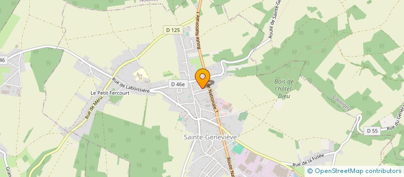 localisation de l'entreprise ND TRANSPORTS  SAINTE-GENEVIEVE