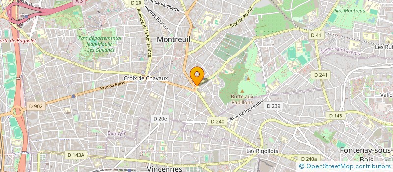 localisation de l'entreprise ND18 à MONTREUIL