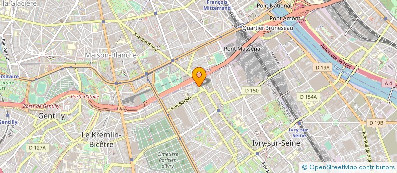 localisation de l'entreprise NDK TRANSPORTS à IVRY-SUR-SEINE