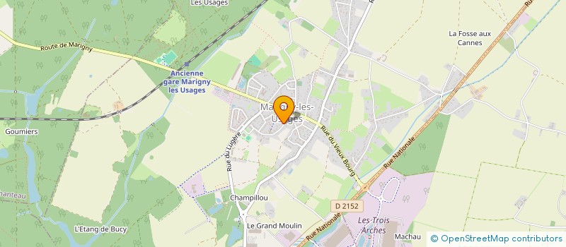 localisation de l'entreprise NDL RAYONNAGE à MARIGNY-LES-USAGES