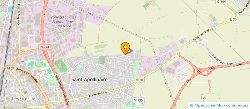 localisation de l'entreprise NDOYE MBI à SAINT-APOLLINAIRE