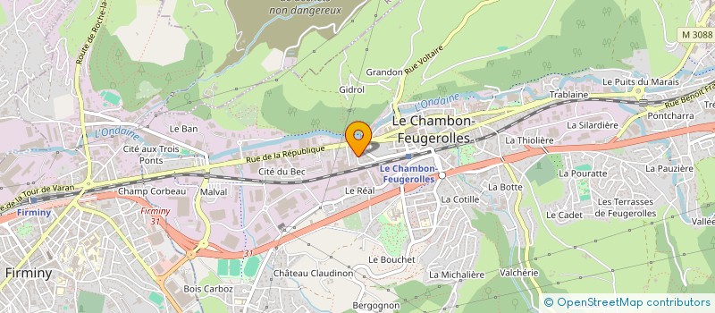 localisation de l'entreprise NDR BATIMENT à LE CHAMBON-FEUGEROLLES