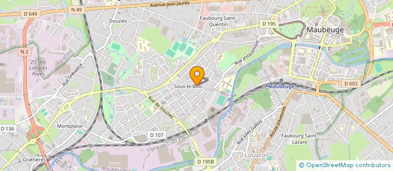 localisation de l'entreprise NE IMMO  MAUBEUGE