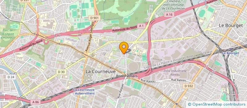localisation de l'entreprise NE2F BARBER à LA COURNEUVE