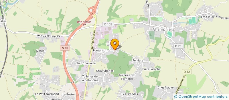localisation de l'entreprise NEBOUT BATIMENT à CHAMPNIERS