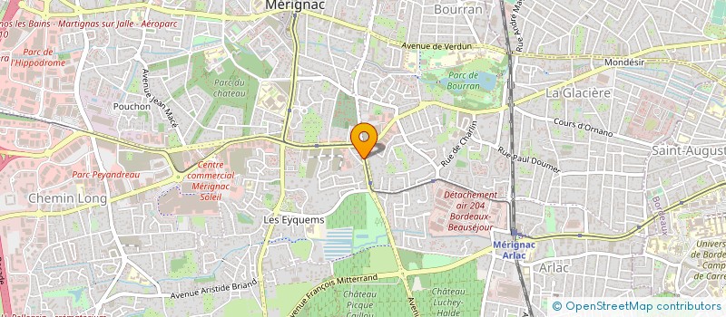 localisation de l'entreprise NECHTAN 33 à MERIGNAC