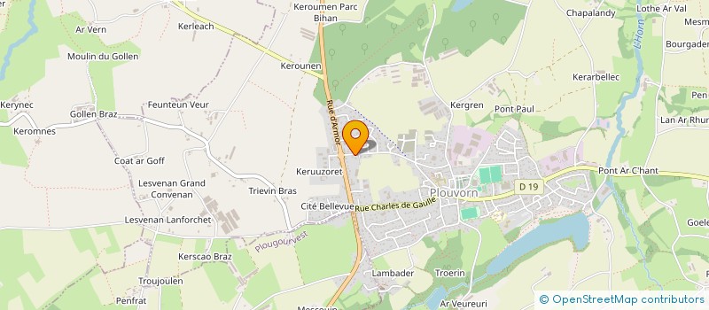 localisation de l'entreprise NECTRA à PLOUVORN